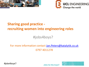 Sharing good practice - recruiting women into engineering roles #jobs4boys? t