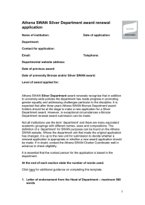 Athena SWAN Silver Department award renewal application