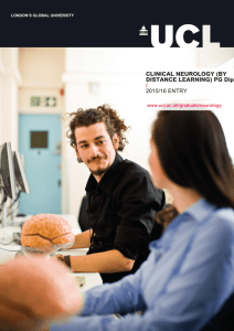CLINICAL NEUROLOGY (BY DISTANCE LEARNING) PG Dip / 2015/16 ENTRY