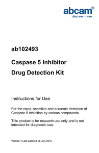 ab102493 Caspase 5 Inhibitor Drug Detection Kit Instructions for Use