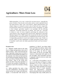 04 Agriculture: More from Less CHAPTER