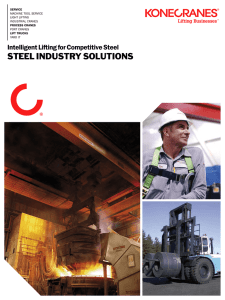 STEEL INDUSTRY SOLUTIONS Intelligent Lifting for Competitive Steel SERVICE PROCESS CRANES