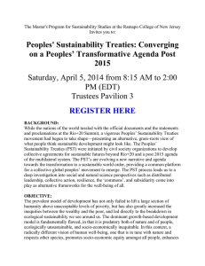 Peoples' Sustainability Treaties: Converging on a Peoples’ Transformative Agenda Post 2015