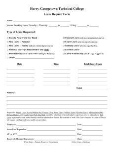 Horry-Georgetown Technical College Leave Request Form