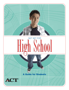 High School A Guide for Students GET SET FOR Get Set for