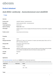 Anti-EDG1 antibody - Aminoterminal end ab60038 Product datasheet 1 Image Overview