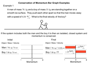 Example 1 Conservation of Momentum Bar Graph Examples