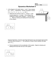 Dynamics Worksheet 4