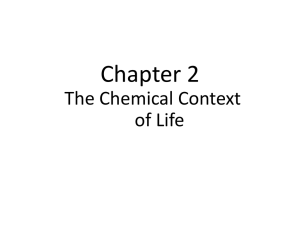 Chapter 2 The Chemical Context of Life