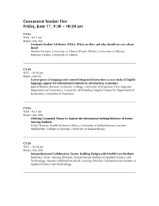 Concurrent Session Five Friday, June 17, 9:30 – 10:20 am