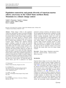 Population connectivity and genetic diversity of American marten