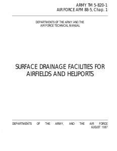 SURFACE DRAINAGE FACILITIES FOR AIRFIELDS AND HELlPORTS ARMY TM 5-820-1