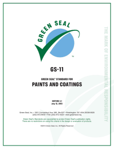 GS-11 PAINTS AND COATINGS