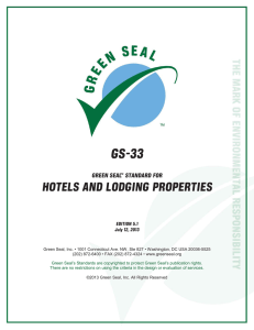 GS-33 HOTELS AND LODGING PROPERTIES