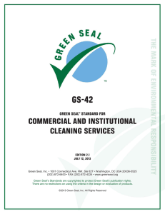 GS-42 COMMERCIAL AND INSTITUTIONAL CLEANING SERVICES
