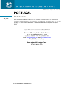 PORTUGAL SELECTED ISSUES