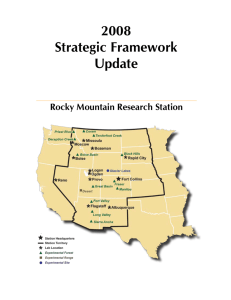 2008 Strategic Framework Update Rocky Mountain Research Station
