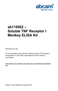 ab119562 – Soluble TNF Receptor I Monkey ELISA Kit