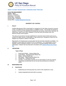 UC San Diego Policy &amp; Procedure Manual