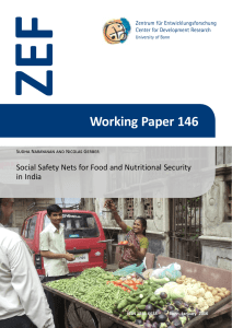 ZEF Working Paper 146 Social Safety Nets for Food and Nutritional Security