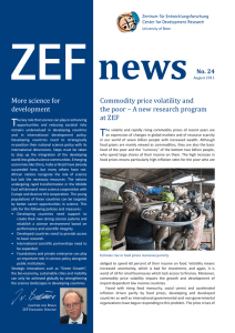 news T Commodity price volatility and the poor – A new research program