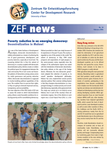 news ZEF A Zentrum für Entwicklungsforschung
