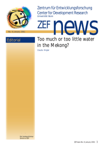 news ZEF Too much or too little water in the Mekong?