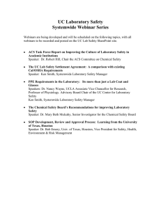 UC Laboratory Safety Systemwide Webinar Series