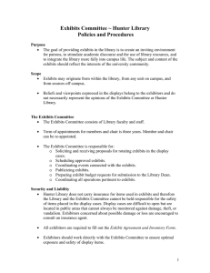 Exhibits Committee ~ Hunter Library Policies and Procedures