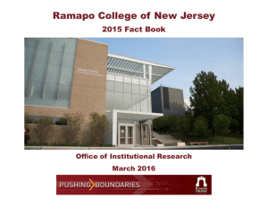 Ramapo College of New Jersey 2015 Fact Book Office of Institutional Research