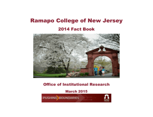 Ramapo College of New Jersey 2014 Fact Book Office of Institutional Research
