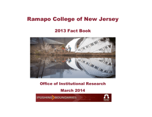 Ramapo College of New Jersey 2013 Fact Book Office of Institutional Research