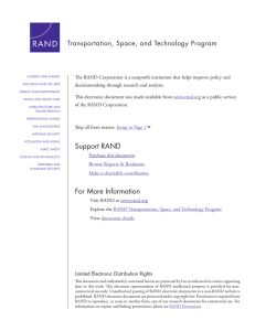 Transportation, Space, and Technology Program