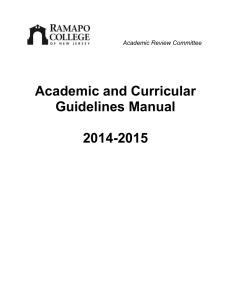 Academic and Curricular Guidelines Manual 2014-2015