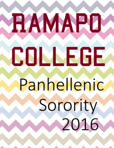Ramapo College Panhellenic Sorority