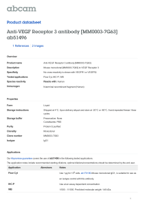 Anti-VEGF Receptor 3 antibody [MM0003-7G63] ab51496 Product datasheet 1 References