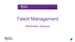 Talent Management Information Session 1