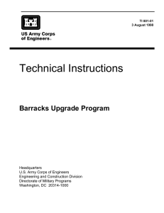 Technical Instructions Barracks Upgrade Program