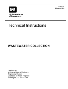 Technical Instructions WASTEWATER COLLECTION