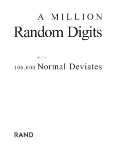 Random Digits R Normal Deviates