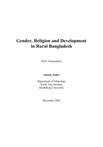 Gender, Religion and Development in Rural Bangladesh  Ph.D. Dissertation