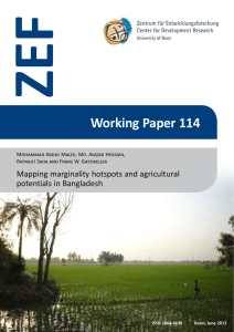ZEF Working Paper 114 Mapping marginality hotspots and agricultural potentials in Bangladesh