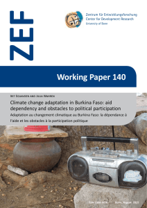 ZEF Working Paper 140 Climate change adaptation in Burkina Faso: aid