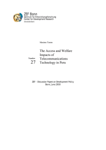 ZEF Bonn The Access and Welfare Impacts of