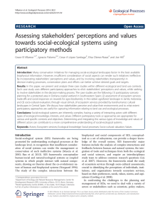Assessing stakeholders' perceptions and values towards social-ecological systems using participatory methods