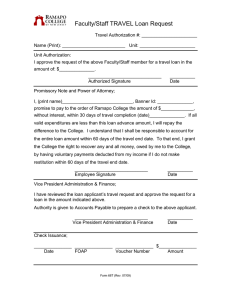 Faculty/Staff TRAVEL Loan Request