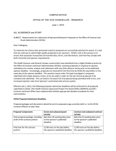 CAMPUS NOTICE OFFICE OF THE VICE CHANCELLOR – RESEARCH June 1, 2012