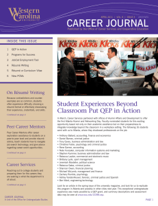 CarEEr JOurnal inSidE thiS iSSuE