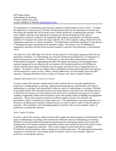QEP Impact Report Anthropology &amp; Sociology Western Carolina University Contact: Kathleen M. Brennan,