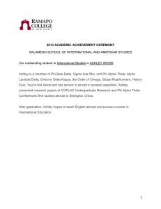 SALAMENO SCHOOL OF INTERNATIONAL AND AMERICAN STUDIES  2013 ACADEMIC ACHIEVEMENT CEREMONY